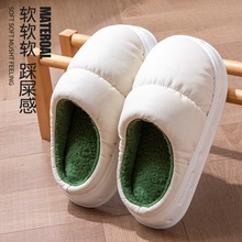 [oklife Thể Thao] Dép Cotton Nam Mùa Đông Trong Nhà Dép Cotton Nhà Dép Ấm Phong Cách Cặp Đôi Chống Trơn Trượt Lông Cừu Lót Dép Đế Mềm Dày Chống Thấm Nước Cotton Sli