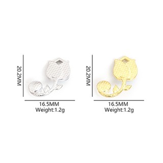 10 chiếc 8 màu Thủy tinh khảm hoa Tulip quyến rũ với kim cương giả & ngọc trai, Mặt dây chuyền hoa tinh tế cho vòng cổ DIY Bông tai Vòng tay Trâm cài - Quà tặng lý tưởng cho phụ nữ trong các lễ hội đặc biệt