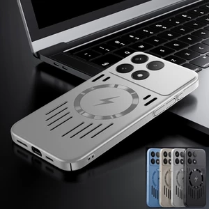 Ốp điện thoại PC cứng tản nhiệt cho Redmi K70 Pro K70E Ultra 5G Vỏ từ tính Vỏ sạc không dây