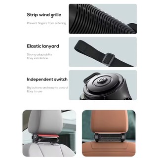 Quạt Ô Tô Xiaomi CF02 Quạt Xe Di Động Gió Mạnh USB Chạy Bằng Xe Ô Tô Quạt Làm Mát Cho Xe SUV RV Xe Tải Trang Trí Nội Thất Quạt