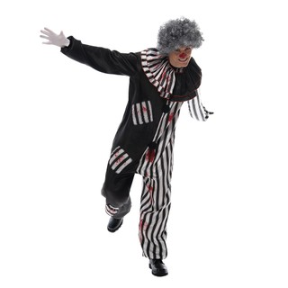 Người lớn chảy máu xiếc hề trang phục Đàn ông Halloween Scary Hề Cosplay trang phục Carnival Đảng Stage Show ăn mặc