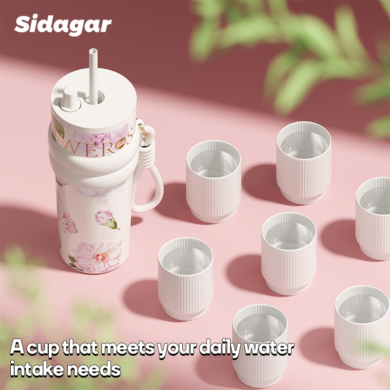 Sidagar 710ml Đồ gốm bên trong Chai nước nóng Được đi kèm ống hút, có thể dùng ngay lập tức | BigBuy360 - bigbuy360.vn