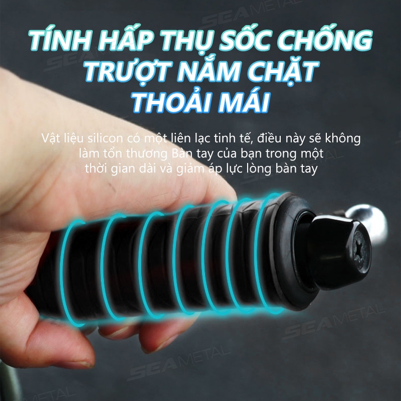SEAMETAL Xe Máy Silicone Tay Cầm Bao Đa Năng Tự Thu Nhỏ Chống Trơn Trượt Chống Rung Xe Máy Tay Cầm Có Bảo Vệ