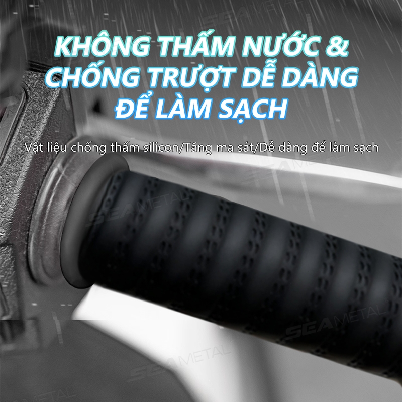 SEAMETAL Xe Máy Silicone Tay Cầm Bao Đa Năng Tự Thu Nhỏ Chống Trơn Trượt Chống Rung Xe Máy Tay Cầm Có Bảo Vệ