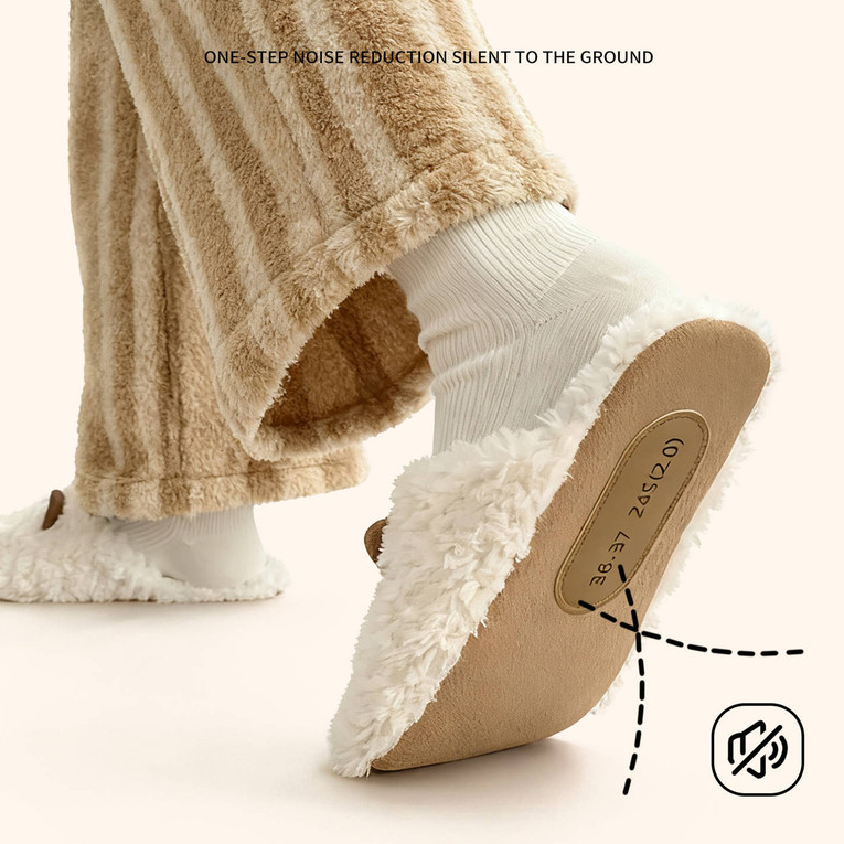 XIXITIAO Dép Cotton Dễ Thương Chó Con Nam Nữ Ấm Áp Thoải Mái Mùa Đông Nhà