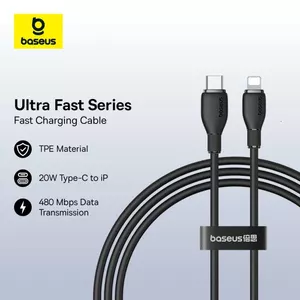 Cáp sạc nhanh Baseus Ultra-Fast Series Type-C sang 20W 480Mbps Cáp PVC truyền động