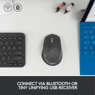 Logitech M720 Triathlon Đa Thiết Bị Chuột Không Dây Bluetooth USB Thống Nhất Đầu Thu 1000 DPI 8 Nút Cho Laptop PC Mac iPadOS
