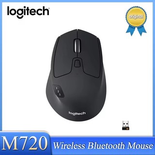Logitech M720 Triathlon Đa Thiết Bị Chuột Không Dây Bluetooth USB Thống Nhất Đầu Thu 1000 DPI 8 Nút Cho Laptop PC Mac iPadOS