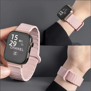 Dây đeo silicon cho Apple Watch S11 / 10 / 9 / 8 / 7 / 6 / 5 / SE Vòng đeo tay từ tính chống thấm nước thay thế dây đeo cổ tay thể thao cho Iwatch 49 / 46 / 45 / 44 / 41 / 40 / 38 / 42MM
