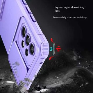 Dành cho Ốp điện thoại Samsung Galaxy A42 A51 A31 A52 A53 A52S A54 A72 A73, giá đỡ 3D, cửa sổ trượt, chống rơi và chống sốc TPU PC Vỏ bảo vệ điện thoại đơn giản