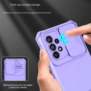 Dành cho Ốp điện thoại Samsung Galaxy A42 A51 A31 A52 A53 A52S A54 A72 A73, giá đỡ 3D, cửa sổ trượt, chống rơi và chống sốc TPU PC Vỏ bảo vệ điện thoại đơn giản