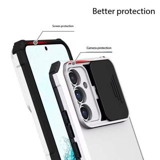 Dành Cho Samsung Galaxy A05 A05S A26 F12 M12A06 A12 A13 A14 A15 A16 A17 A02 A04 Vỏ Điện Thoại, Giá Đỡ 3D, Cửa Sổ Trượt, Chống Rơi Và Chống Sốc TPU PC Đơn Giản Bảo Vệ Điện Thoại