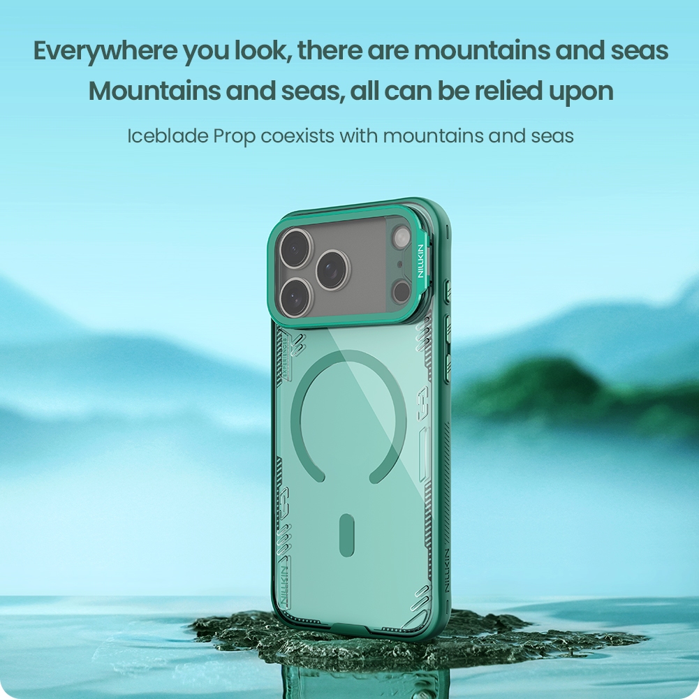 Nillkin Cho Apple iPhone 17 Pro Max Iceblade Chống Sốc Từ Tính Bảo Vệ Ống Kính Máy Ảnh Chân Đế Ốp Lưng Cứng Vỏ Điện Thoại Vỏ