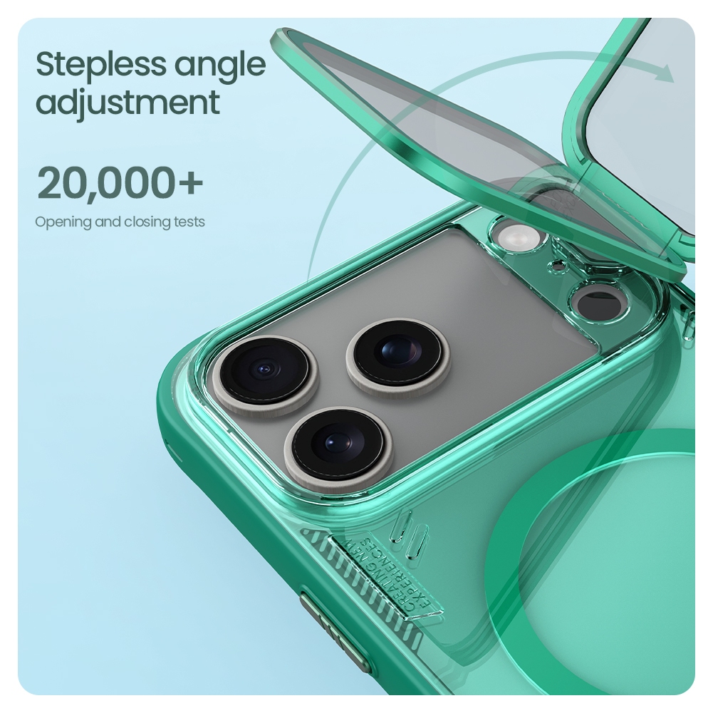 Nillkin Cho Apple iPhone 17 Pro Max Iceblade Chống Sốc Từ Tính Bảo Vệ Ống Kính Máy Ảnh Chân Đế Ốp Lưng Cứng Vỏ Điện Thoại Vỏ