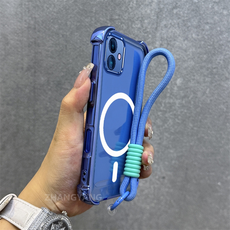 Ốp Lưng Dành Cho Samsung A06 A07 Mạ Điện Chống Rơi Vỏ Điện Thoại Thẩm Mỹ Mới Vòng Hút Từ Tính Thiết Kế Mới Vỏ Mềm Miễn Phí Dây
