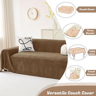 AIMI Khăn Trải Sofa Vải Nhung Mềm Mại, Thoáng Khí Và Thoải Mái Bọc Ghế Sofa Đa Chức Năng, Chống Trượt Thân Thiện Với Thú Cưng Thích Hợp Cho Ghế Sofa Chữ L Hai Hoặc Ba Chỗ Ngồi