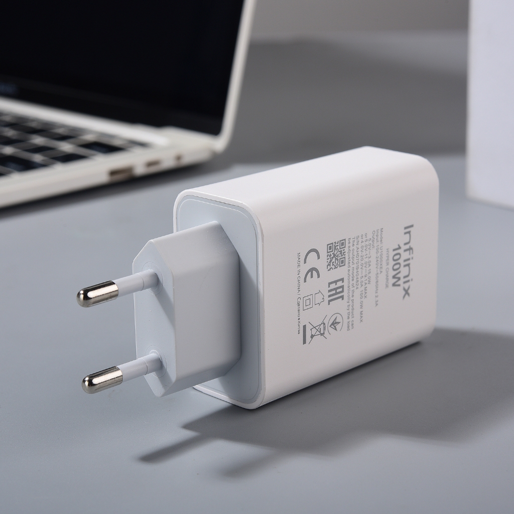 Chính Hãng Infinix 100W Hyper Charger EU Sạc Siêu Nhanh Cáp 6A USB C Cho Infinix Note 20 30 40 50 Pro Pro +