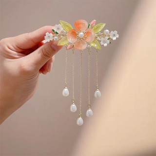 Kẹp tóc phong cách cổ điển Trung Hoa, phù hợp mùa xuân với thiết kế tạo kiểu sau đầu