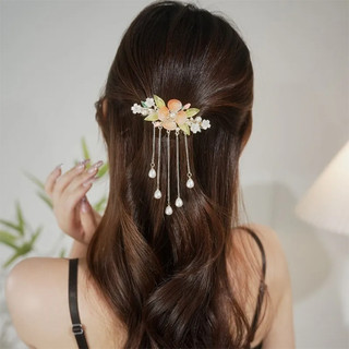 Kẹp tóc phong cách cổ điển Trung Hoa, phù hợp mùa xuân với thiết kế tạo kiểu sau đầu