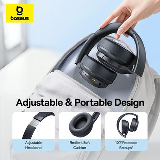 Tai Nghe Chụp Tai Bass BH1 Lite Baseus Tăng Cường Bass Lên Đến 200% Thời Lượng Pin Siêu Trâu Nghe Gọi Rõ Nét Với AI ENC Sạc Nhanh 10 Phút – Nghe 8 Giờ