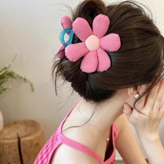 Kẹp tóc hoa tinh tế và hoạt hình Cinnam - Khóa an toàn, phù hợp cho tóc đuôi ngựa