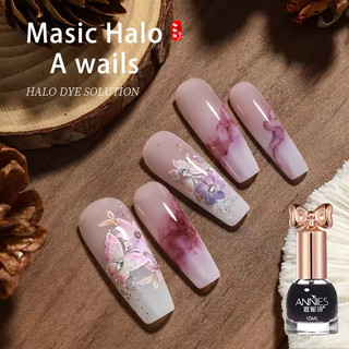 [ANNIES] Keo dán mực đá cẩm thạch phong cách Trung Quốc Chất lỏng màu nước trong suốt cho cửa hàng làm móng tay chuyên dụng 10ml