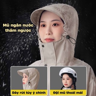 Áo mưa chống thấm nước cho xe máy, áo mưa liền thân thời trang, siêu chống thấm nước, nhẹ và chống gió