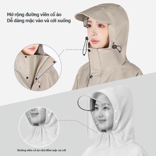 Áo mưa chống thấm nước cho xe máy, áo mưa liền thân thời trang, siêu chống thấm nước, nhẹ và chống gió