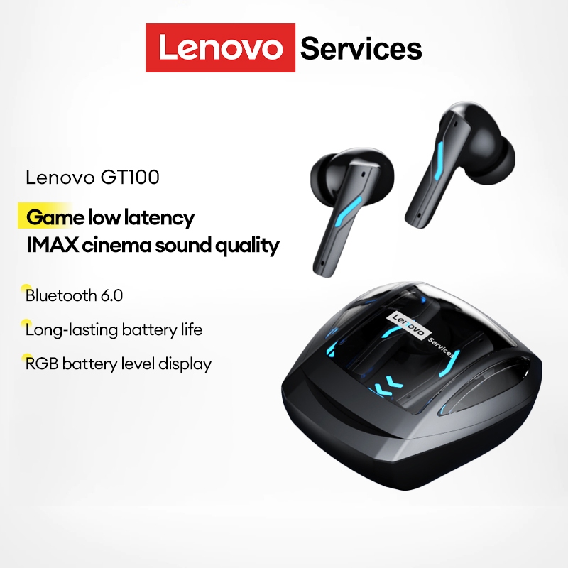 Tai nghe chơi game Lenovo GT100 Tai nghe Bluetooth Độ trễ thấp In-Ear Chống nước Chất lượng âm thanh HIFI Bluetooth 6.0 | BigBuy360 - bigbuy360.vn