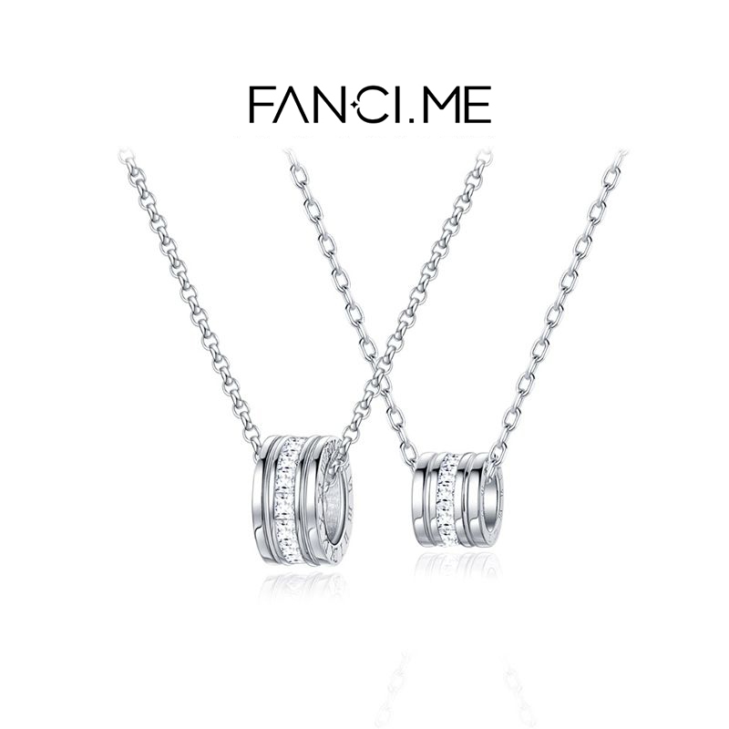 FANCIME Thời Trang Hạt Gỗ Phù Hợp Với Vòng Cổ Cặp Đôi Bạc Sterling Quà Tặng Sinh Nhật Ngày Lễ Tình Nhân Cho Nữ / Nam