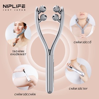Máy mát-xa mặt NIPLIFE FM-02 có chức năng làm săn chắc da thông minh chống lão hóa Ultra RF/EMS