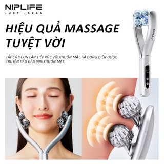 Máy mát-xa mặt NIPLIFE FM-02 có chức năng làm săn chắc da thông minh chống lão hóa Ultra RF/EMS