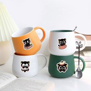 102 Chiếc Q Phiên Bản Dễ Thương Mèo Đen Miếng Dán Hoạt Hình Graffiti Hành Lý Chống Thấm Nước Trang Trí Miếng Dán