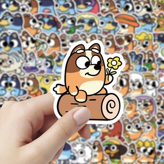 102 Chiếc Q Phiên Bản Màu Xanh Chó Động Vật Miếng Dán Hoạt Hình Graffiti Hành Lý Chống Thấm Nước Trang Trí Miếng Dán