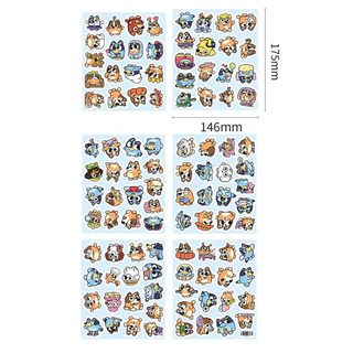 102 Chiếc Q Phiên Bản Màu Xanh Chó Động Vật Miếng Dán Hoạt Hình Graffiti Hành Lý Chống Thấm Nước Trang Trí Miếng Dán