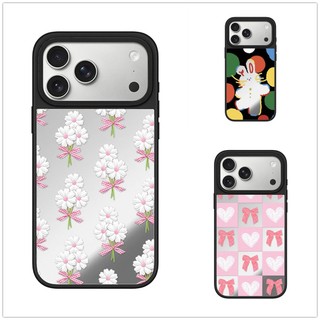 Dành Cho iPhone 17 16 15 Pro Max Nơ Trái Tim Thỏ Dành Cho iPhone 13 14 Pro Max Cứng PC Ốp điện thoại iPhone 11 12 Vỏ Gương Chống Sốc