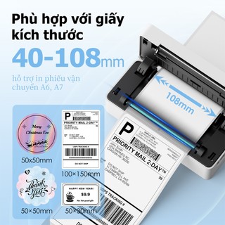 Máy in nhiệt nhãn Flashlabel cỡ A6, A7 từ điện thoại di động, phiếu giảm giá, mã mini, đặt hàng in Logo tự dính, bảo hành 12 tháng