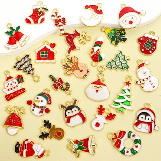 Phụ Kiên Trang Sức Handmade Chủ Đề Giáng Sinh - Hợp Kim Cho Vòng Cổ, Bông Tai và Móc Khóa
