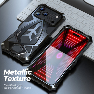 [LUPHIE] Vỏ chống sốc bằng silicon kim loại nhôm cho iPhone 17 ProMax 16 15 14 13 Pro Max Mini XR Vỏ chống sốc bụi bẩn