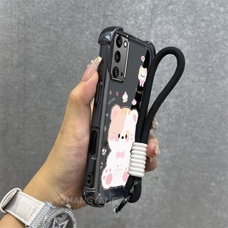 Ốp Lưng Cho Samsung NOTE 20 Mạ Điện Chống Rơi Vỏ Điện Thoại Thẩm Mỹ Mới Mèo Dễ Thương Thiết Kế Mới Điện Thoại Mềm Mại Miễn Phí Treo Dây