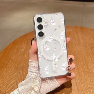 Ốp điện thoại chống sốc họa tiết bánh thỏ S23Ultra có thể so sánh cho Samsung s20fe S21 S21PLUS S22 S23 S24 Vỏ siêu chống sốc S25 Plus S25ultra