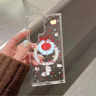 Ốp điện thoại chống sốc họa tiết trái cây ngôi sao đỏ S23Ultra có thể so sánh với Samsung s20fe S21 S21PLUS S22 S23 S24 Vỏ siêu chống sốc S25 Plus S25ultra