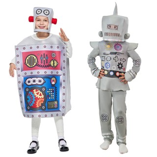 Trang phục hóa trang robot trẻ em Halloween bé trai bé gái, truyện cổ tích, hóa trang tiệc, trò chơi trường lớp