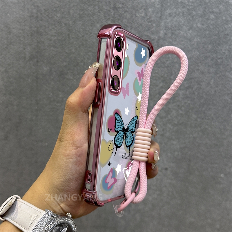 Ốp Lưng Cho infinix Nóng 50 Nóng 60 Nóng 60i Nóng 60 Pro Plus Mạ Điện Chống Rơi Vỏ Điện Thoại Thời Trang Họa Tiết Bướm Thiết Kế Cao Cấp Vỏ Mềm Miễn Phí Treo Dây