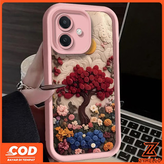 Thích hợp cho Redmi A5 A3 13C 14C 15C Note 13 Pro Redmi Note 14 Pro Xiaomi 14T POCO C61 4G Vỏ điện thoại TPU thêu đẹp núi và hoa hồng chống sốc