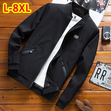 Plus Size 6XL 7XL 8XL Áo Khoác Mùa Xuân Nam Áo Khoác Mỏng Thu Đông 2025 Áo Khoác Rời Nam Size Lớn Dạo Phố 2025 Mới Nhất Hợp Thời Trang Oversize Áo Khoác Nam Áo Khoác Ngoài