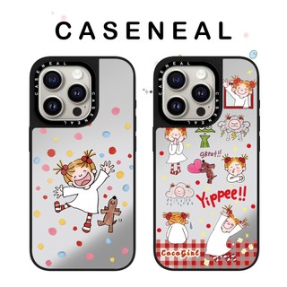 CASENEAL Girl Dog Vỏ Điện Thoại Gương Chất Lượng Cao Thích Hợp Cho iPhone 17ProMax 17pro 17 air 16promax 16 15promax 15 14promax 13 13promax Ốp Lưng Cứng Chống Rơi Thời Trang
