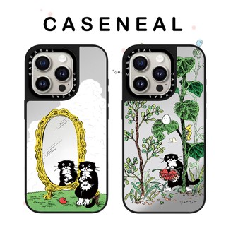 Ốp điện thoại gương chất lượng cao hàng ngày cho mèo đen CASENEAL Thích hợp cho iPhone 17ProMax 17pro 17 air 16promax 16 15promax 15 14promax 13 13promax Ốp lưng cứng chống rơi thời trang