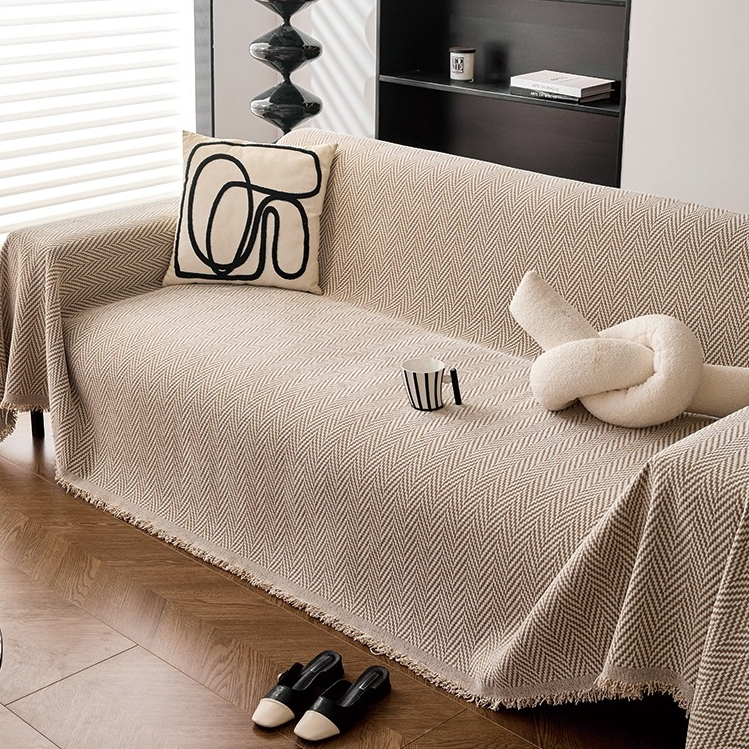 Chăn Sofa Sọc Hình Học Mới, Vỏ Sofa Chenille Mềm Có Thể Giặt Chống Trơn Trượt, Phòng Khách Sofa Hình Chữ L / u Chăn Ném, Bảo Vệ Nội Thất Cho Chó, Mèo, Trẻ Em