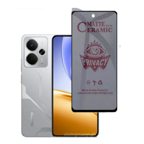 Ốp Điện Thoại Chống Sốc 4in1 Realme 14 14T 5G ransparent Cho Realme 14X Realme C71 C75X C75 Note 60 50 Chống Riêng Tư Mềm Gốm Mờ Và Ống Kính Phim Và Phim Mặt Sau